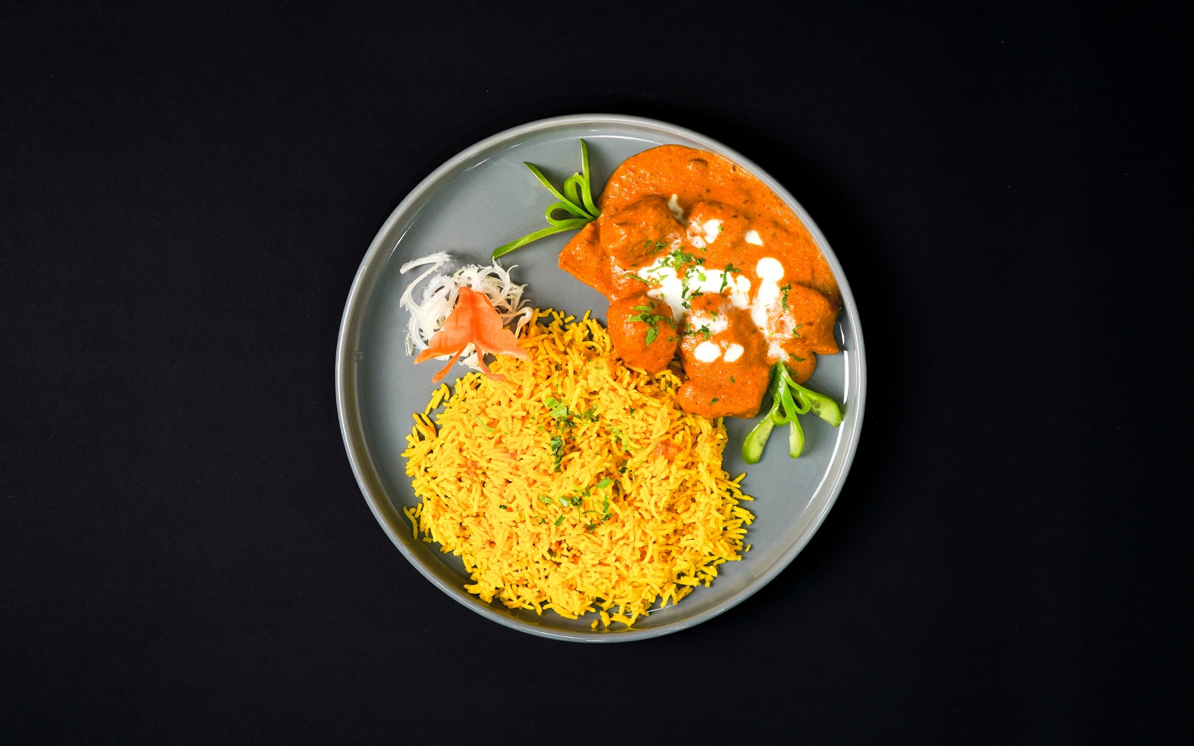 Butter chicken with rice