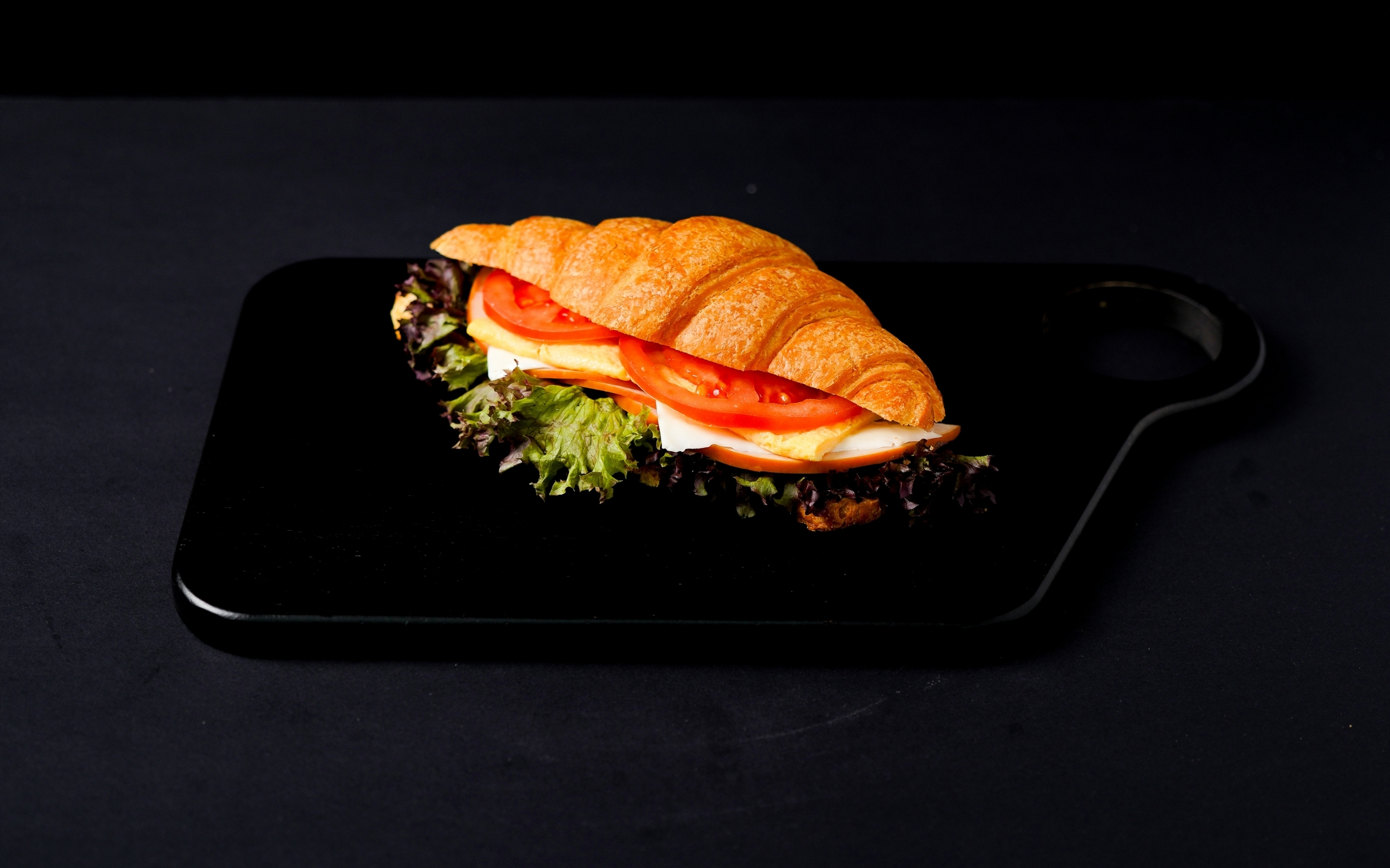 Cheese croissant sandwish