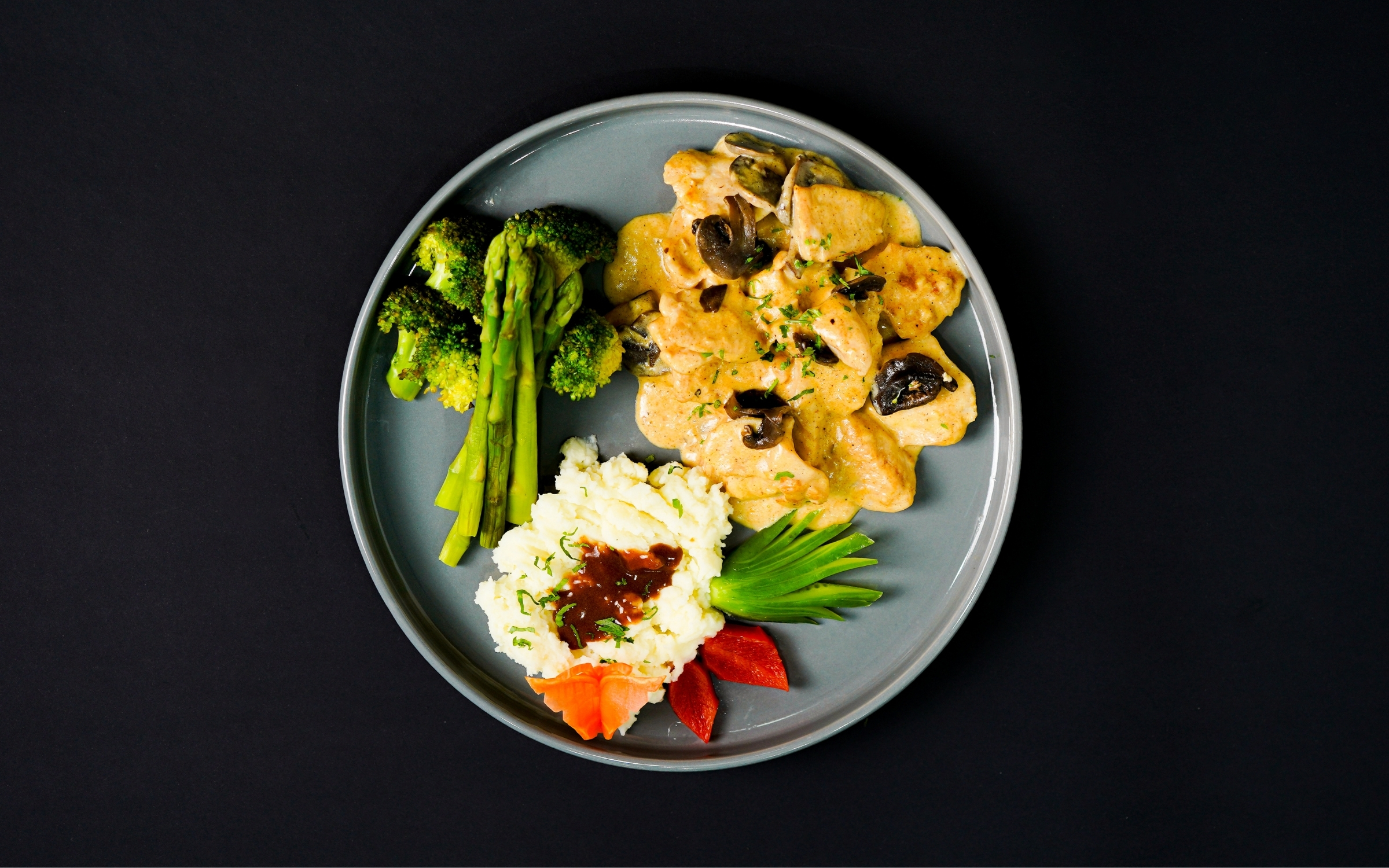 Cream of chicken and mushroom