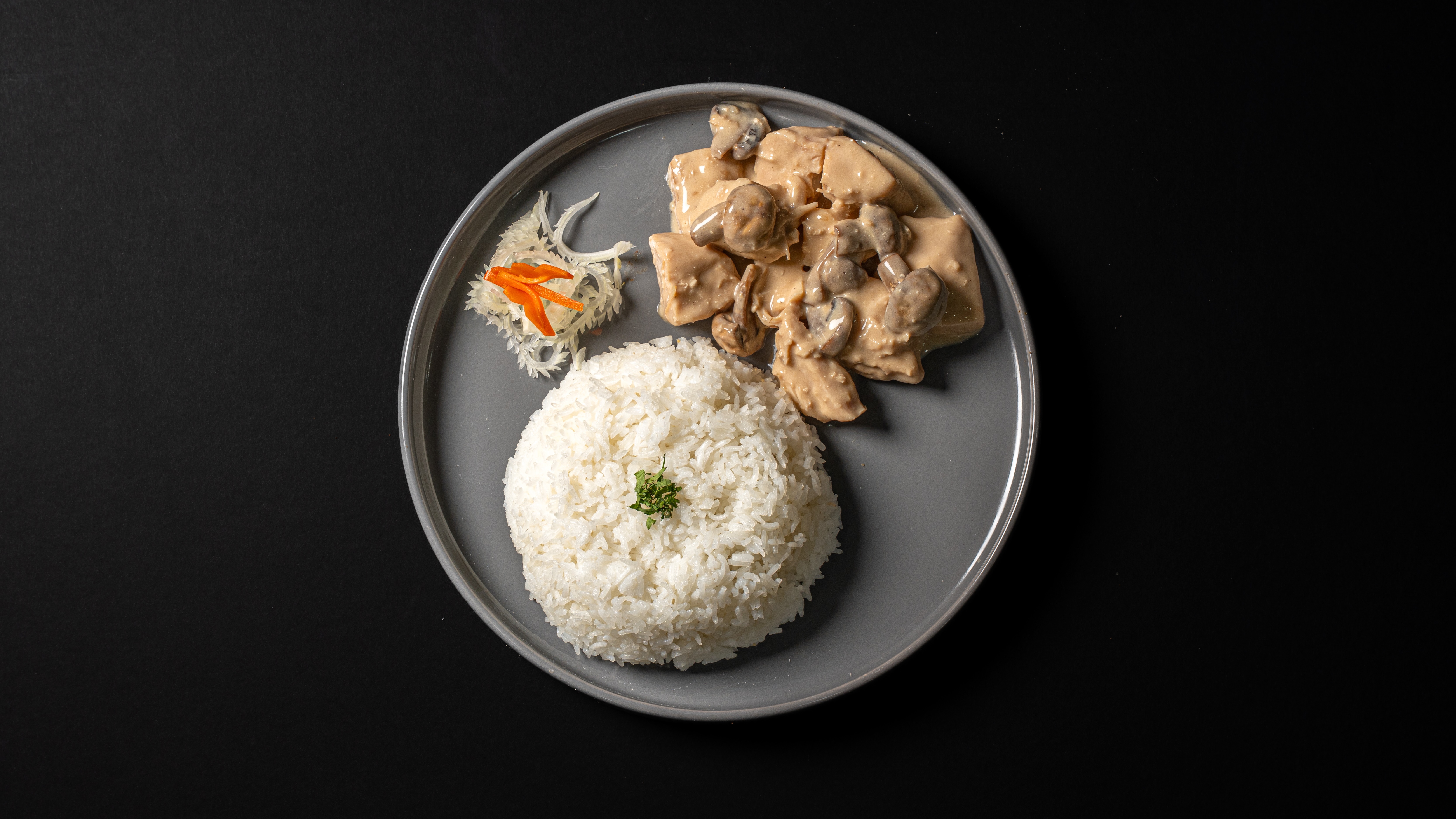 Creamy Chicken Mushroom with Rice