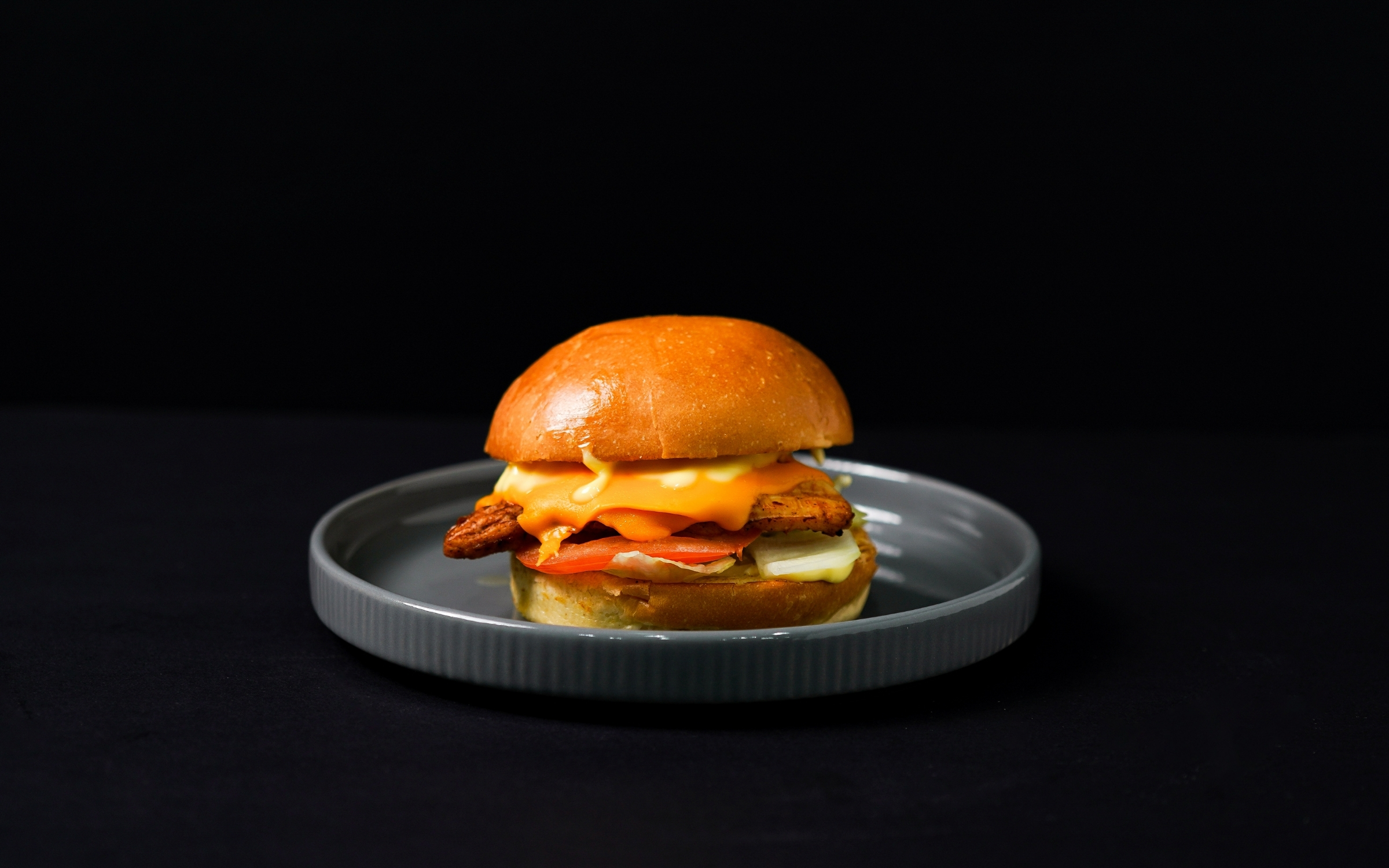 Grilled chicken burger