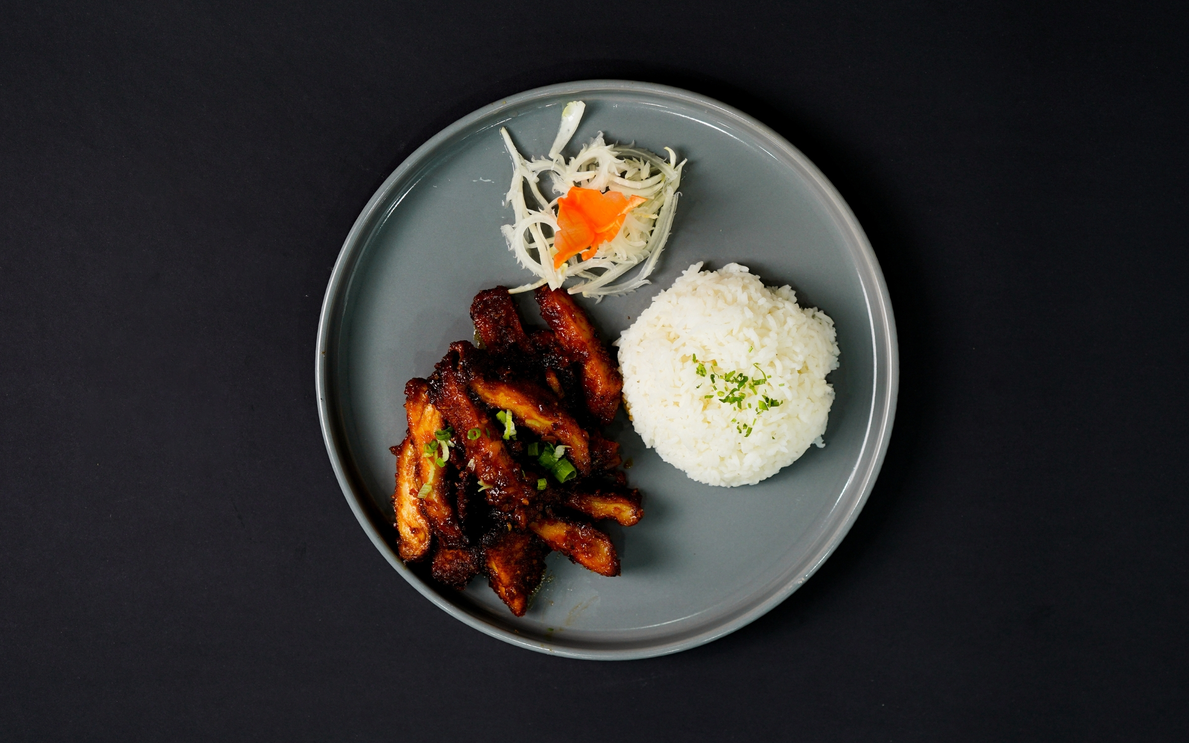 Honey garlic chicken with rice