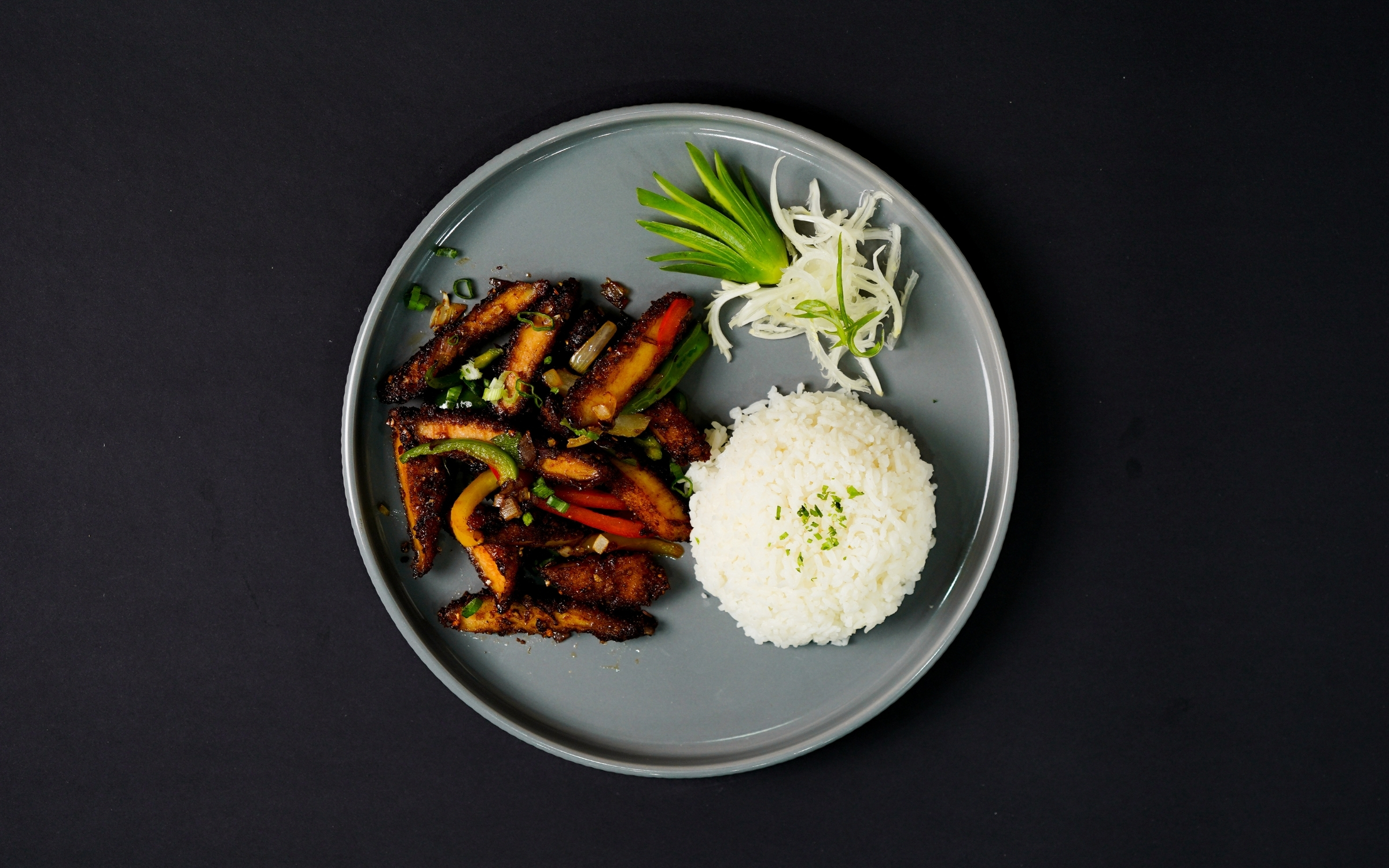 Mongolian chicken with rice