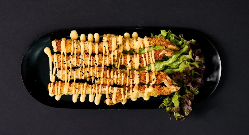 Shrimp tempura sushi